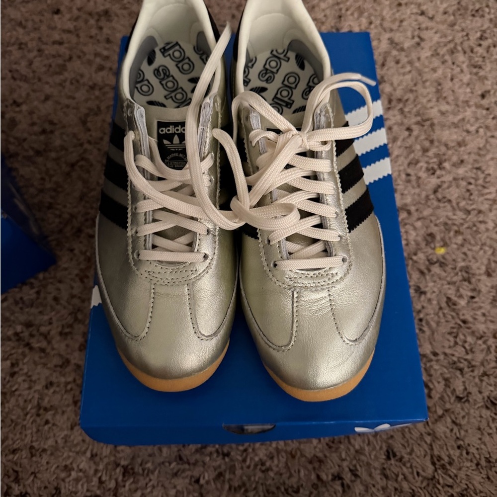Adidas Women’s 72 OG Metallic Gold with Black Stripes